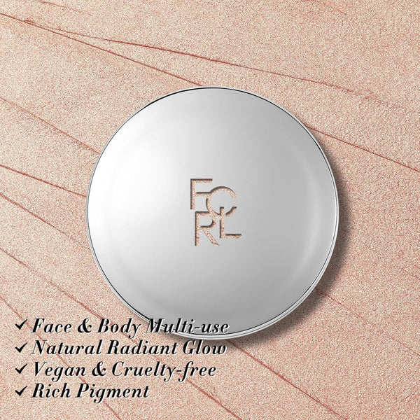 FOCALLURE Shimmer Face Highlighter Makeup Powder, Gel to Powder Glow Finish, Leaving a Lightweight & Healthy Radiance, Long Lasting Luminous Face