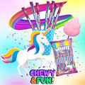 Winis Unicorn | Cotton Candy Chewy Taffy Swirl | 4.3 Oz, 11 Pieces | Chewy cotton candy flavored swirls, non-melting and party ready, sharing size