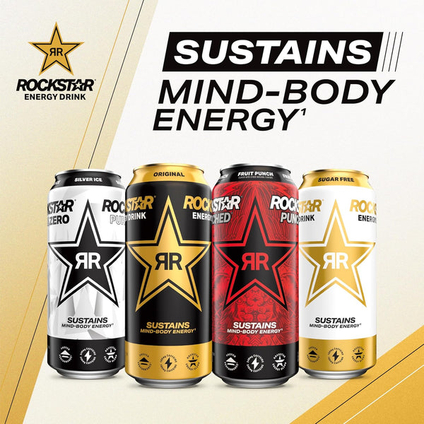 Rockstar Energy Drink, Throwback Edition: O.G., 16 Fl Oz (Pack of 12) - Packaging May Vary