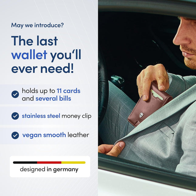 TRAVANDO Mens Slim Wallet with Money Clip AUSTIN RFID Blocking Bifold Credit Car