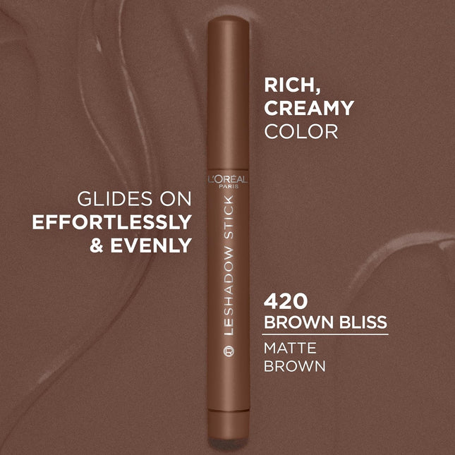 L'Oreal Paris Makeup Le Shadow Stick Eyeshadow, Blendable, Smudge-Resistant, Cre