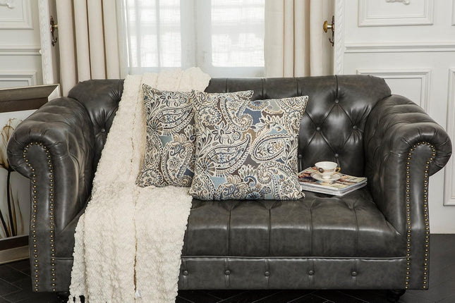Pack of 2 Decorative Pillow Covers Throw Pillow Cases,Paisley Pattern,18X18 Inch