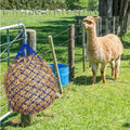 Fabbay 4 Pcs Slow Feed Hay Net Feeder Hay Bag for Horses Slow Feeder 40 Inch Length with 2 Inch Holes Hanging Horse Feed Net for Goat Cattle