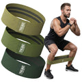 Tribe Lifting Resistance Bands for Working Out - 3 Pack Fabric Workout Bands for Women and Men - Booty Bands for Legs and Glute - Non Slip