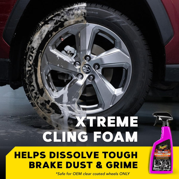 Meguiar'S Hot Rims Wheel & Tire Cleaner, Powers through Brake Dust & Grime Ã¢ÂÂ 24 Oz Spray Bottle