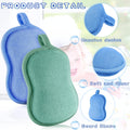 Tatuo 4 Pcs Baby Bath Sponge Toddler Bath Sponge,Green, Blue