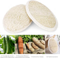 Natural Loofah Sponge Exfoliating Body Scrubber, Organic Biodegradable Luffa Bath Shower Scrub for All Skin Types, Men Women (3 Pack)