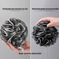 2Pcs Bath Loofah Sponge Shower Loofahs Bath Sponges 60g for Body Washing Exfoliate Cleanse Soothe Skin (Black Grey)