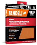 Fandeli |Wood Sanding Paper | Medium Grit | 25 Sheets of 9'' x 11'' | Perfect for Sanding Wood | Hand Sanding | Orbital Sanders 25 medium grit