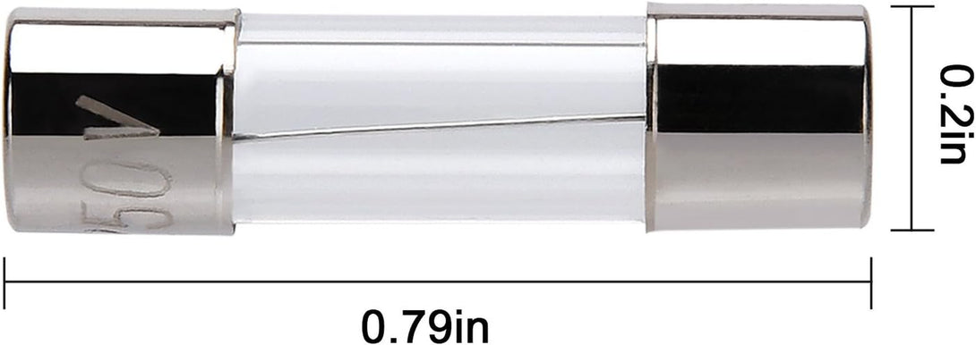 I-MART 10 Pcs F5AL Fast-Blow Fuse 5A 250V Glass Fuses 5 X 20 Mm (5Amp) (F5A) (F5A)