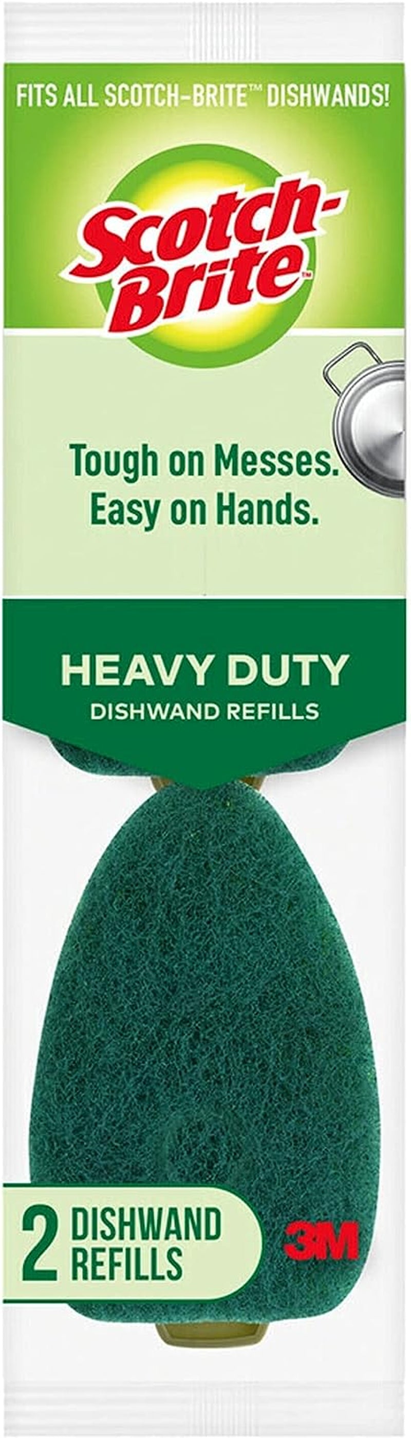 Scotch-Brite Heavy Duty Dishwand Refills, Keep Your Hands Out of Dirty Water, 2 Refills