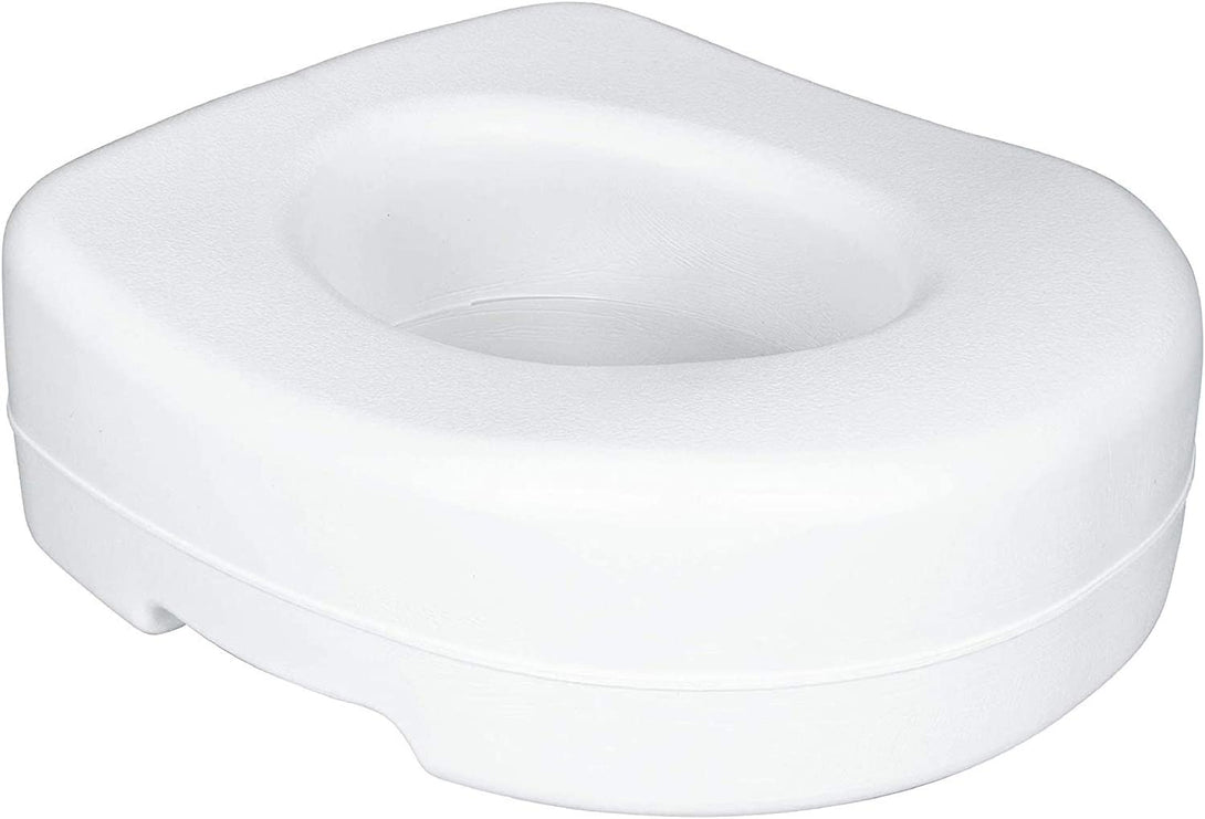 Carex Toilet Seat Riser - Adds 5 Inch of Height to Toilet - Raised Toilet Seat with 300 Pound Weight Capacity - Slip-Resistant (White)