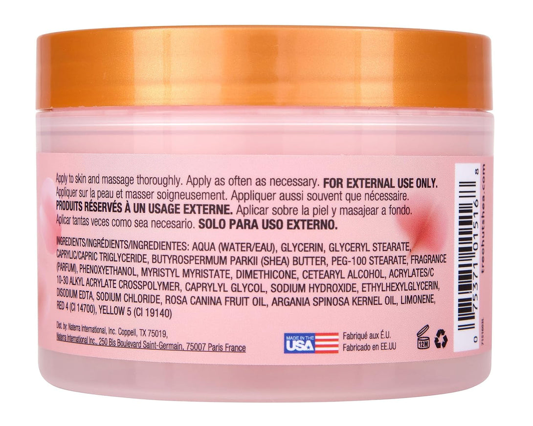 Tree Hut Moroccan Rose Whipped Shea Body Butter, 8.4Oz, Lightweight, Long-Lasting, Hydrating Moisturizer with Natural Shea Butter for Nourishing Essential Body Care
