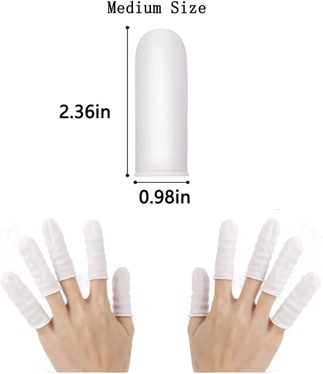 Disposable Latex Finger Cots, Protect Fingers, Anti-Static Industrial Medium Finger Cots, Finger Sleeve Thumb Protector Fingertip Protector Thumb Cover(Approx.420 PCS)