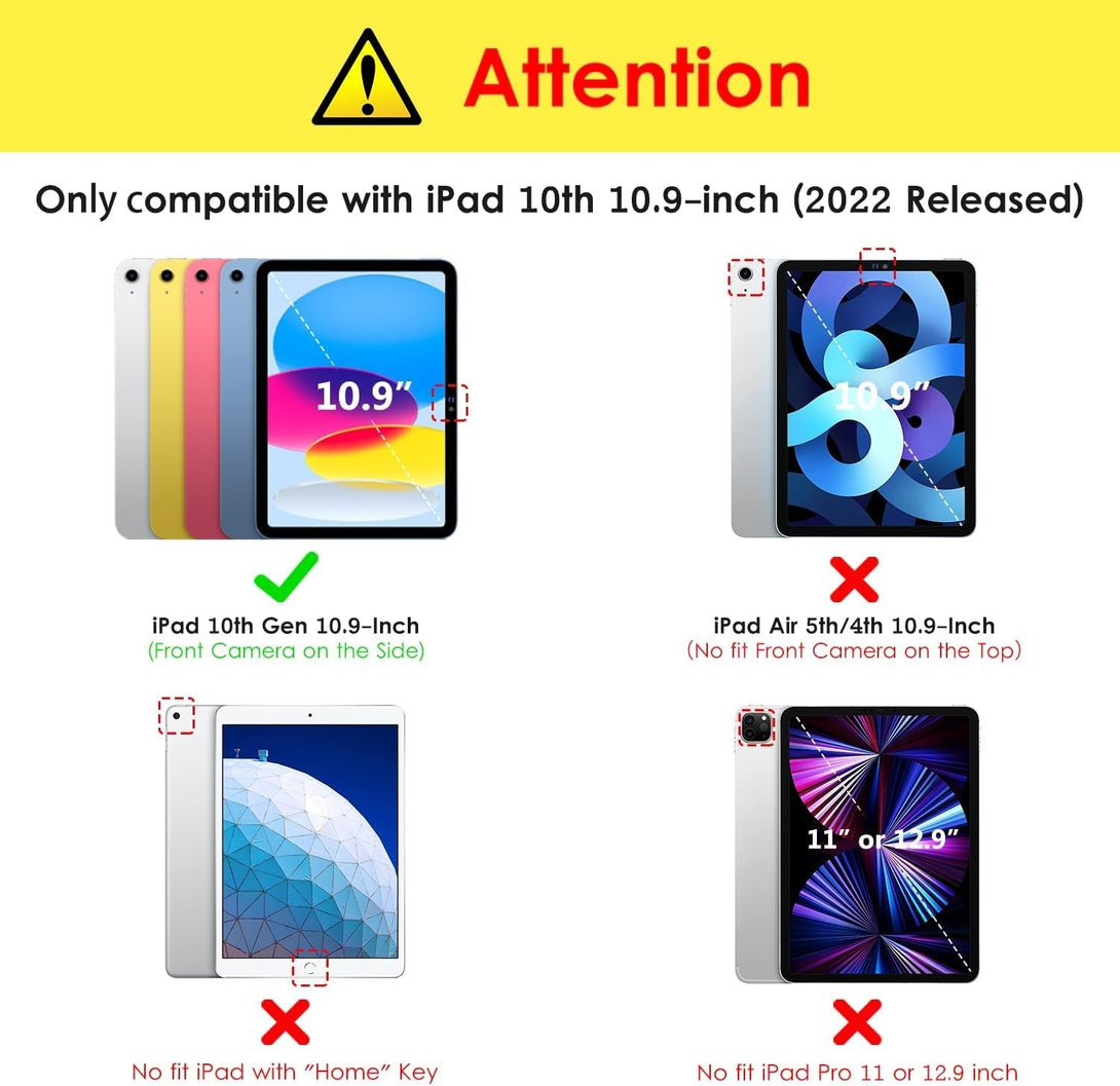 VIKESI Case for Ipad (A16) 11-Inch 2025 and Ipad 10Th Generation 10.9 Inch 2022, Clear Back and TPU Shockproof Frame Cover [Built-In Pencil Holder, Support Auto Sleep/Wake] - Black