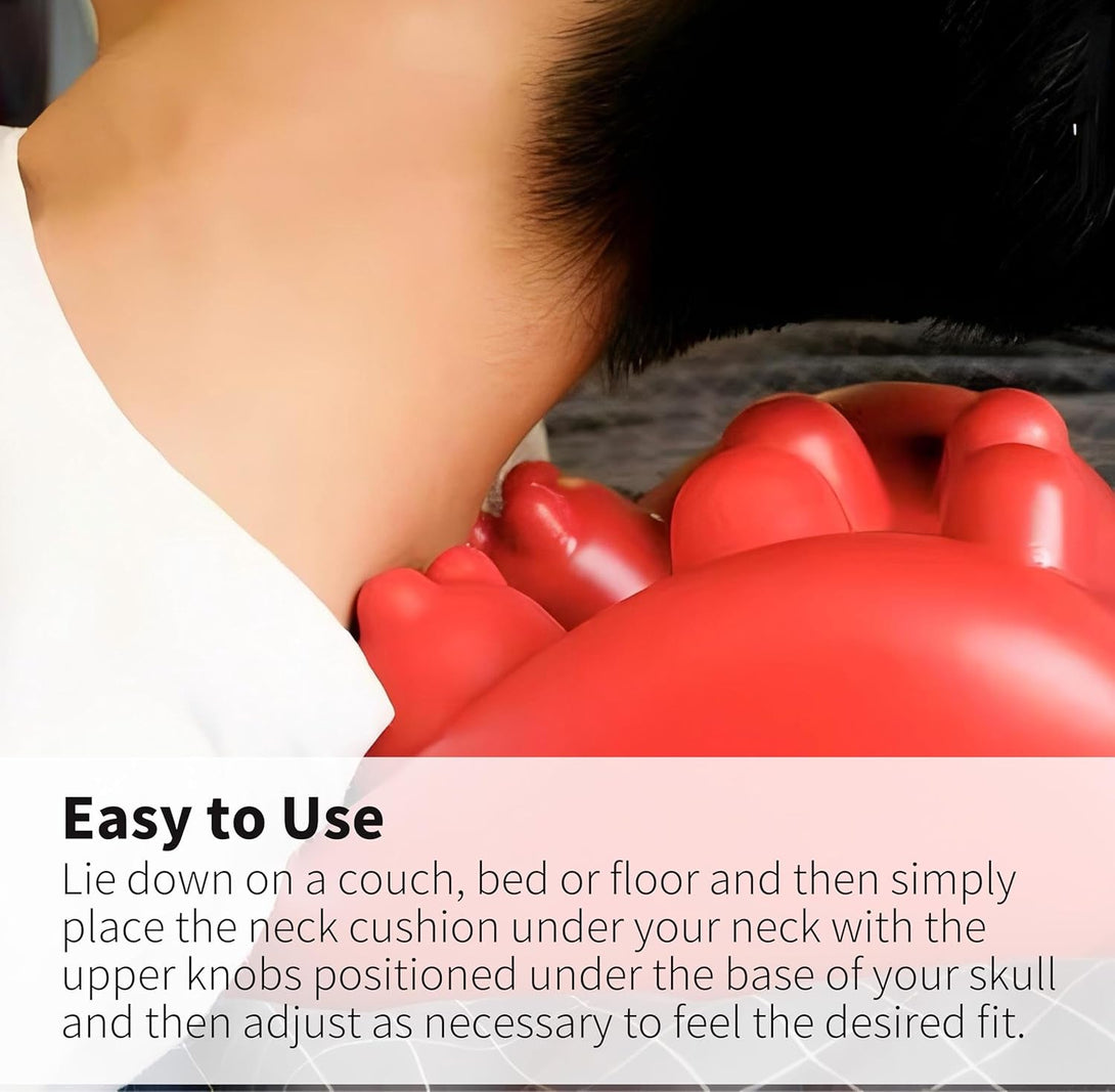 Acupressure Neck Pain Relief Pillow | Cervical Traction Device & Neck Pain Pillow for Muscle Tension & Relaxation | Helps Relieve Neck & Shoulder Pain | FSA & HSA Store Eligible