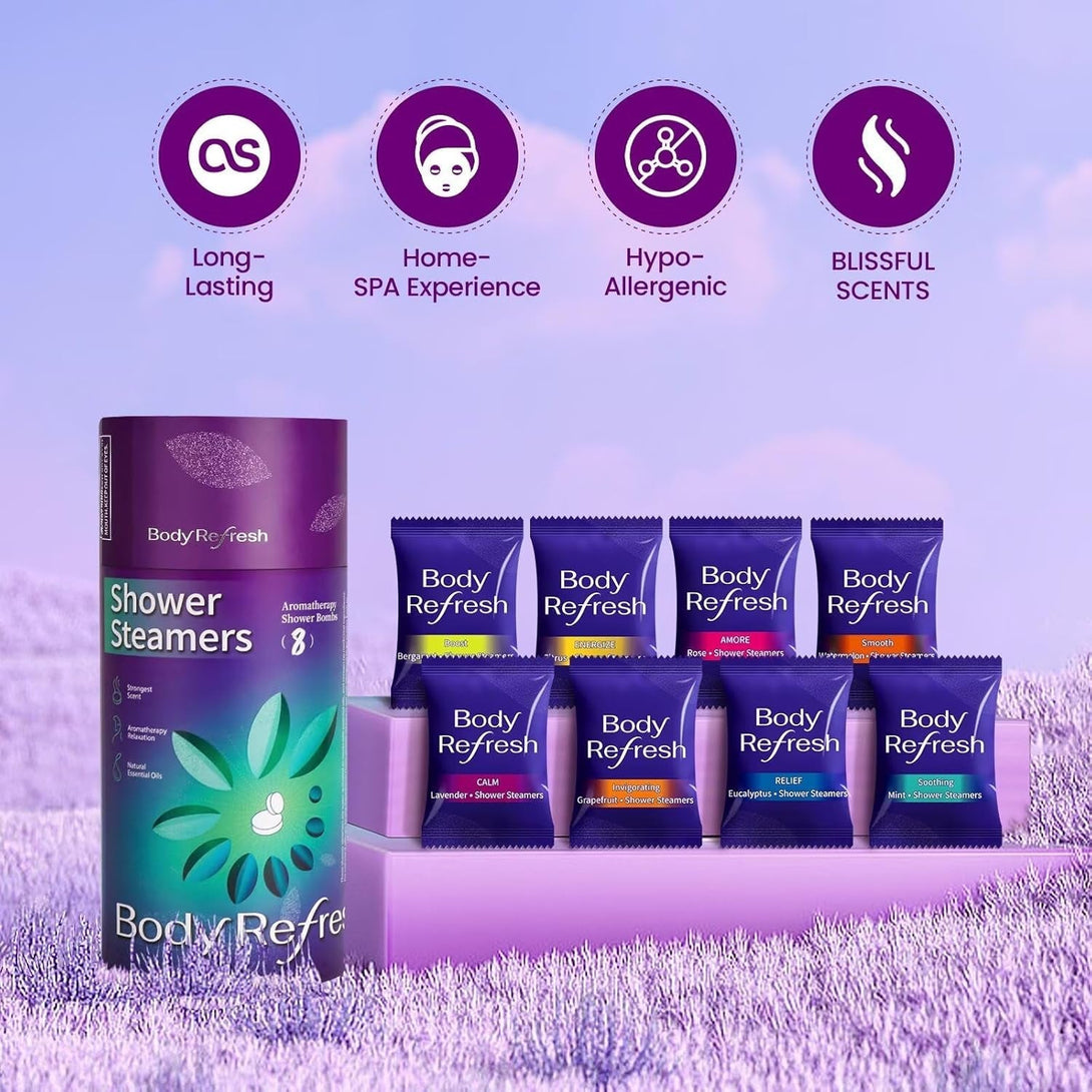 Shower Steamers Aromatherapy - Birthday Gifts for Women, 8 Pack Shower Bombs with Essential Oils, Stress Relief Spa Gifts for Women Mom, Graduation Gifts for Her Him