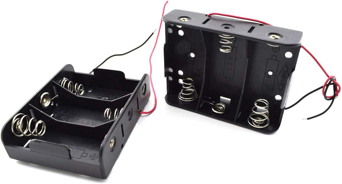 SDTC Tech 2-Pack 3X C Cell Battery Holder 4.5V C Size Battery Case Box with Wire Leads