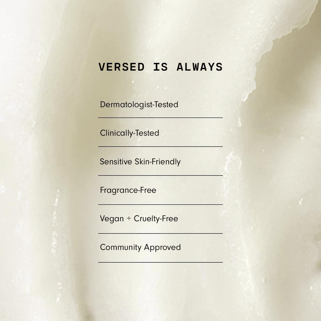 Versed Day Dissolve Cleansing Balm - Makeup Melting Balm Infused with Vitamin E + Eucalyptus Oil to Calm Skin - Oil Based Double Cleanser with Avocado + Jojoba (2.3 Oz)