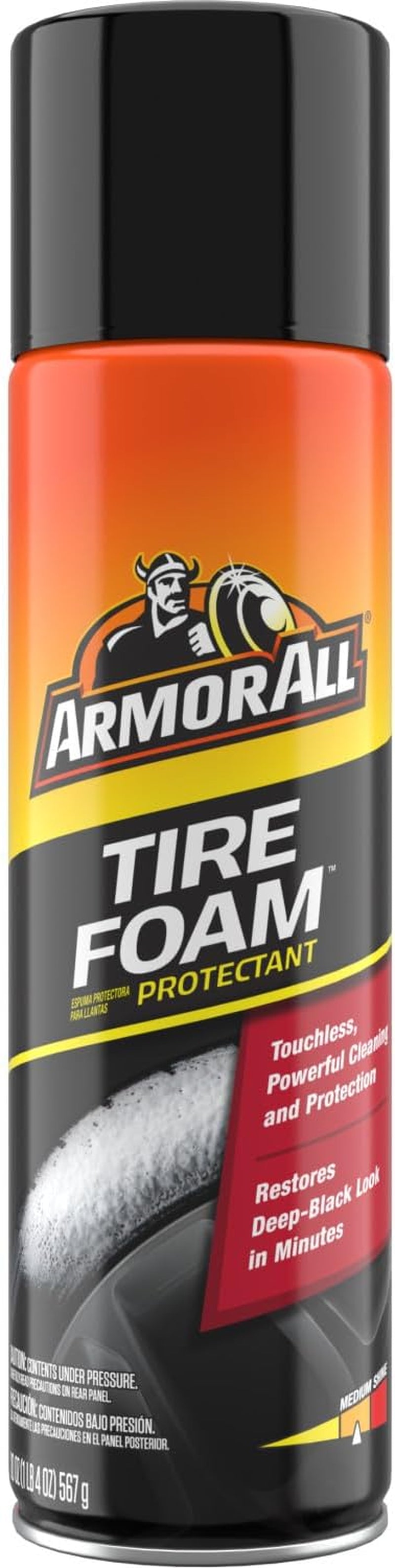 Armor All Tire Foam, Tire Cleaner Spray for Cars, Trucks, Gifts for Dad, Motorcycles, 20 Oz Each, 1.25 Pound (Pack of 1)