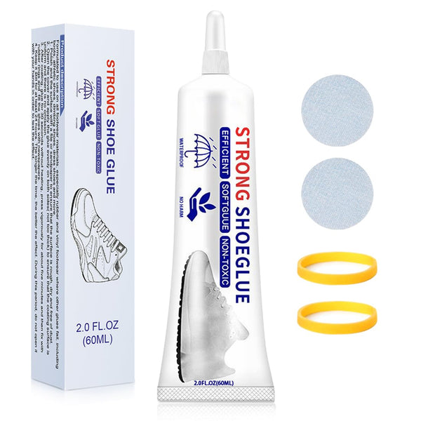 Shoe Glue Sole Repair, Slow-Drying Transparent Shoe Repair Glue Kit, Waterproof, Non-Hardening Adhesive