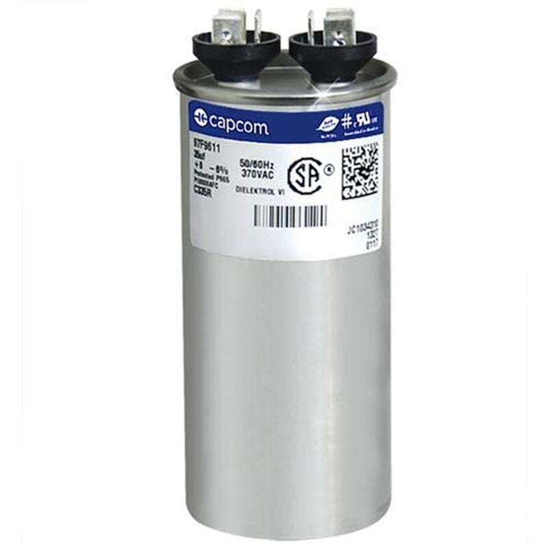 97F9613 - 35 Uf MFD 370 Volt VAC - Genteq round Run Capacitor Upgrade