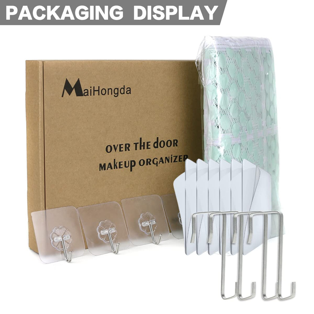 Maihongda Large Size Toiletry Bags over the Door Hanging Organizer Bathroom Quickly Dry Mesh Storage Pockets for Cosmetics Makeup Jewelry Shampoo Various Compartments 68Inch(Enhanced 1 Pack)