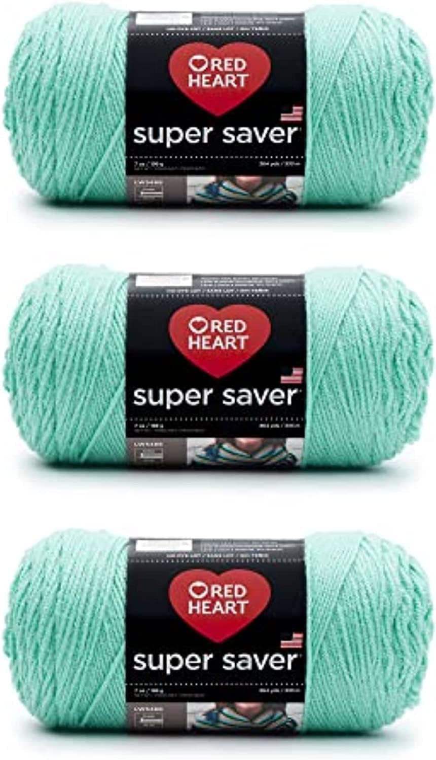 Red Heart Super Saver Aruba Sea Yarn - 3 Pack of 198G/7Oz - Acrylic - 4 Medium (Worsted) - 364 Yards - Knitting/Crochet