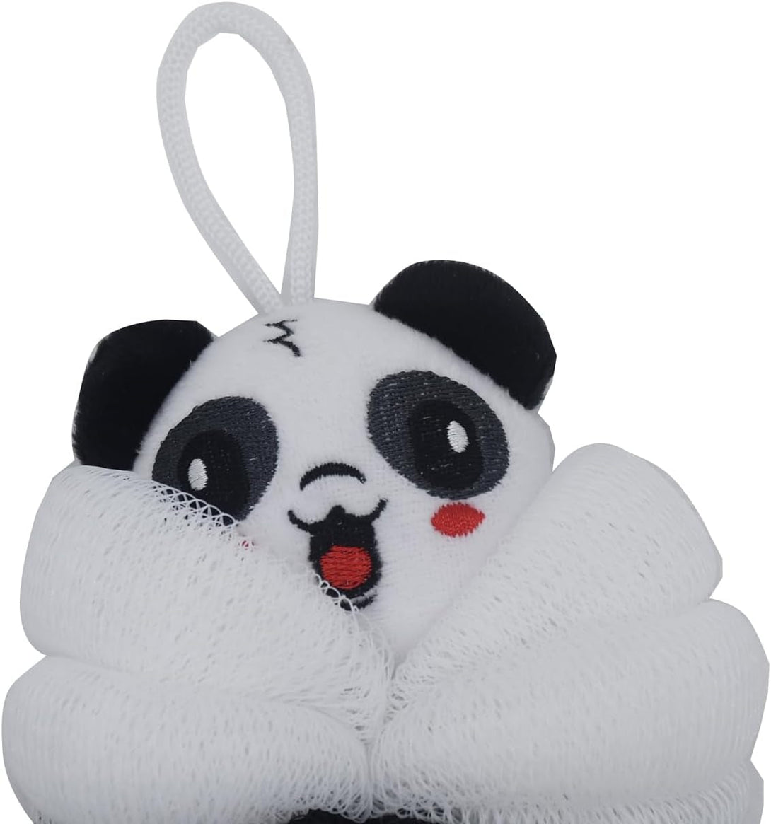 Cute Animal Bath Loofahs Sponge Pouf Mesh Body Scrubber Shower Exfoliating for Women Kids Girls Boys