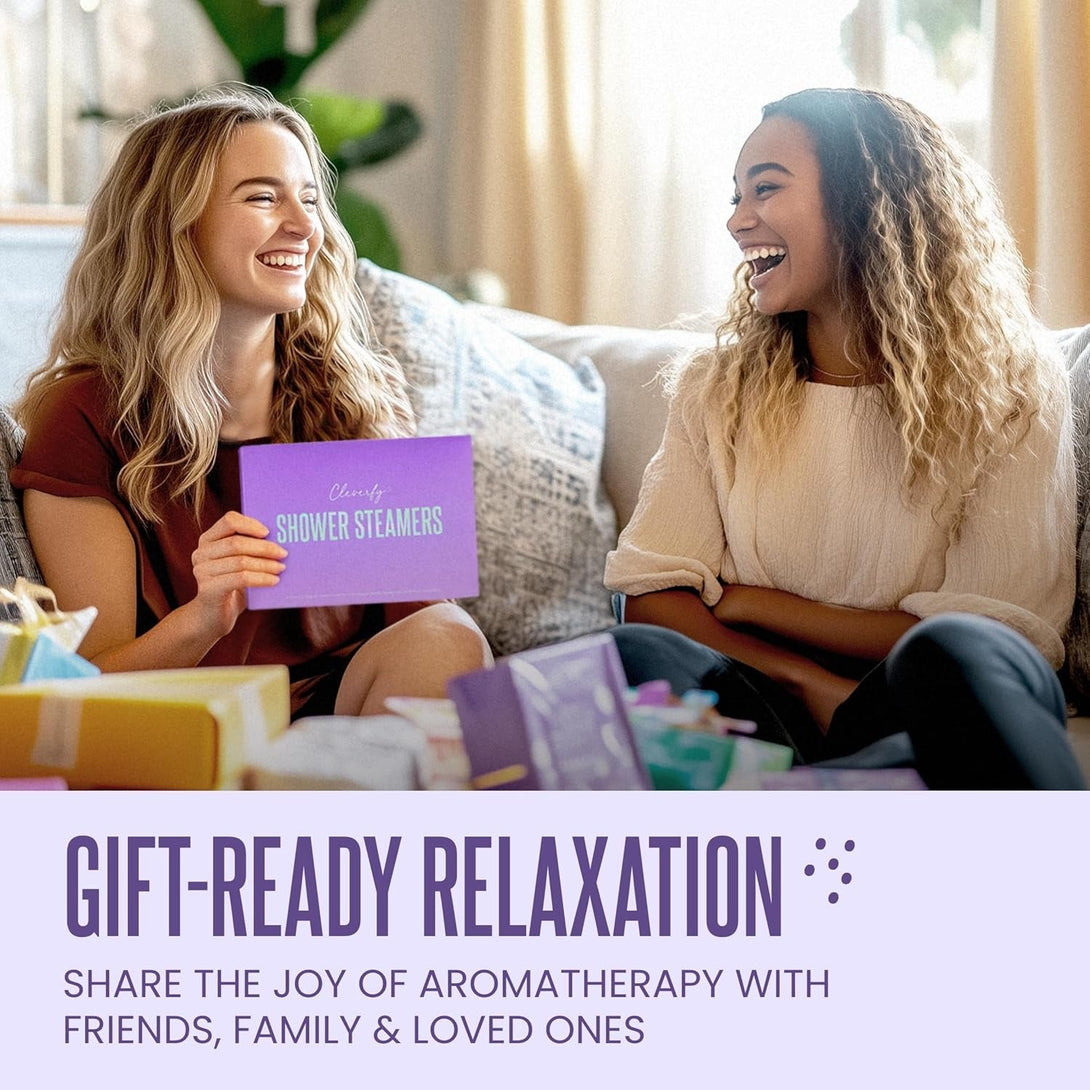 Cleverfy Shower Steamers Aromatherapy for Women and Men – Self-Care Shower Bombs for Stress Relief and Relaxation – 6 Tablets