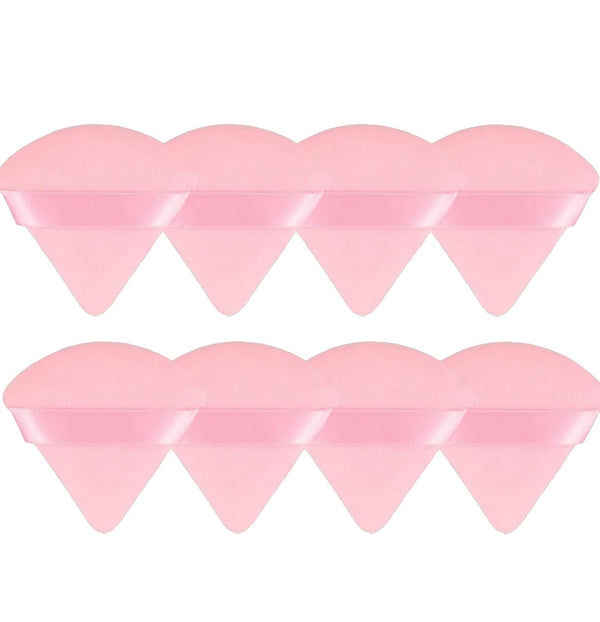 8 Pieces Triangle Powder Puff Face Soft Triangle Makeup Puff Velour Cosmetic Foundation Blender Sponge Beauty Makeup Tools