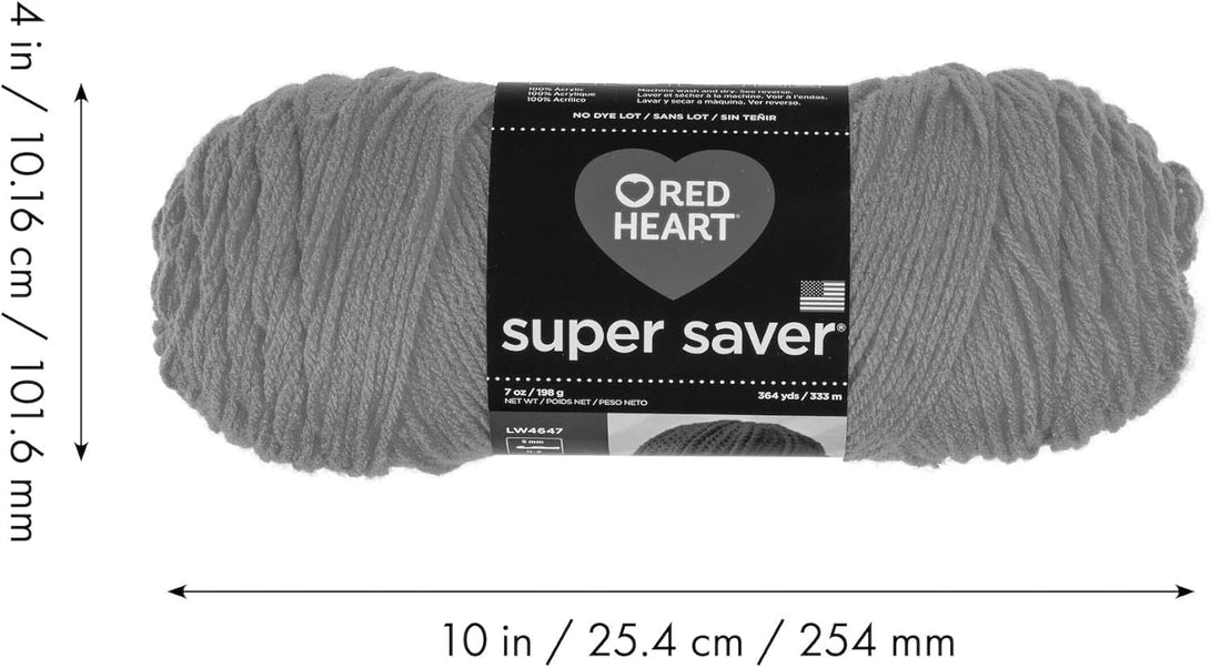 Red Heart Super Saver Aruba Sea Yarn - 3 Pack of 198G/7Oz - Acrylic - 4 Medium (Worsted) - 364 Yards - Knitting/Crochet