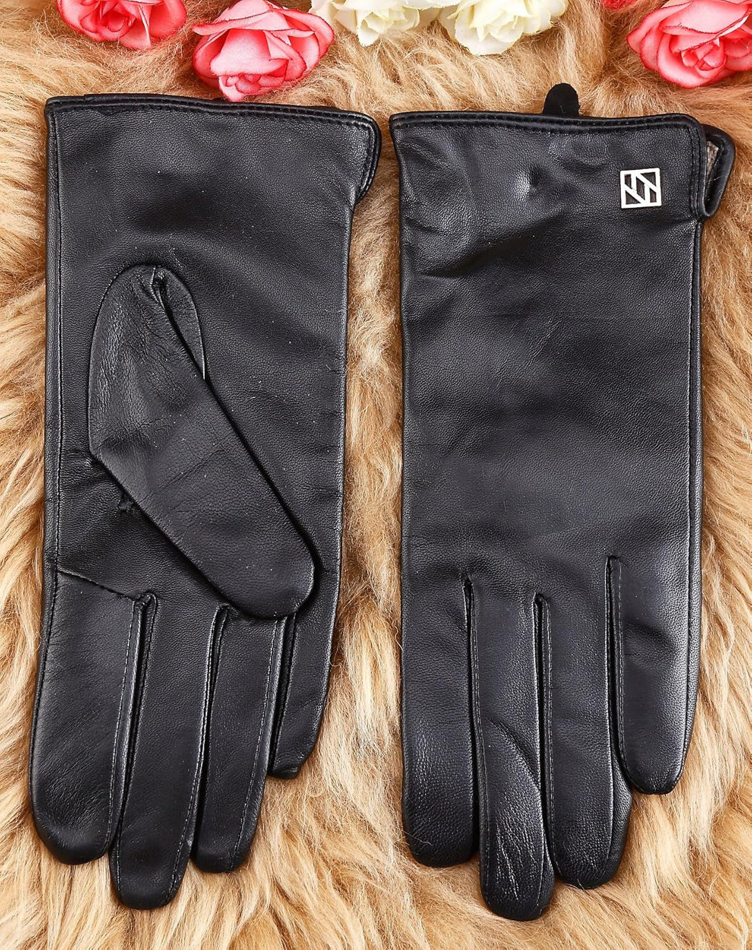 Women'S Italian Leather Gloves Lambskin Winter Comfort Gloves (Touchscreen or Non-Touchscreen)