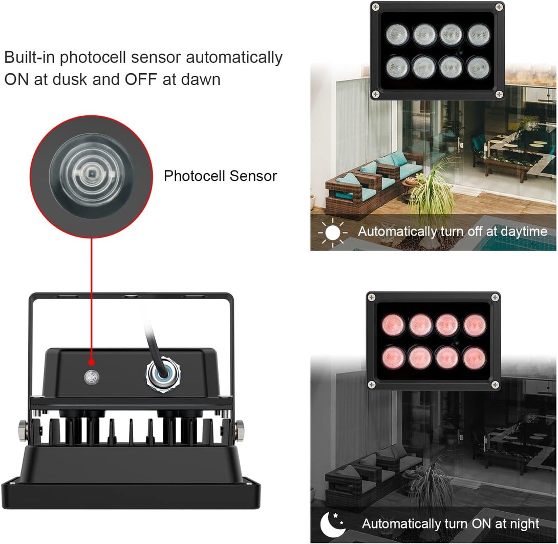 Univivi IR Illuminator 90 Degree Wide Angle 8-Leds IR Infrared Light 850Nm Infrared Illuminator for Night Vision IP67 Waterproof Outdoor for Security Cameras