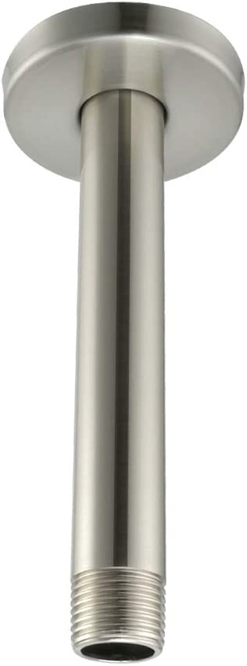 Purelux Straight Shower Arm 6 Inches Water Outlet PJ0612, Brushed Nickel Made of Stainless Steel with Gasket Flange