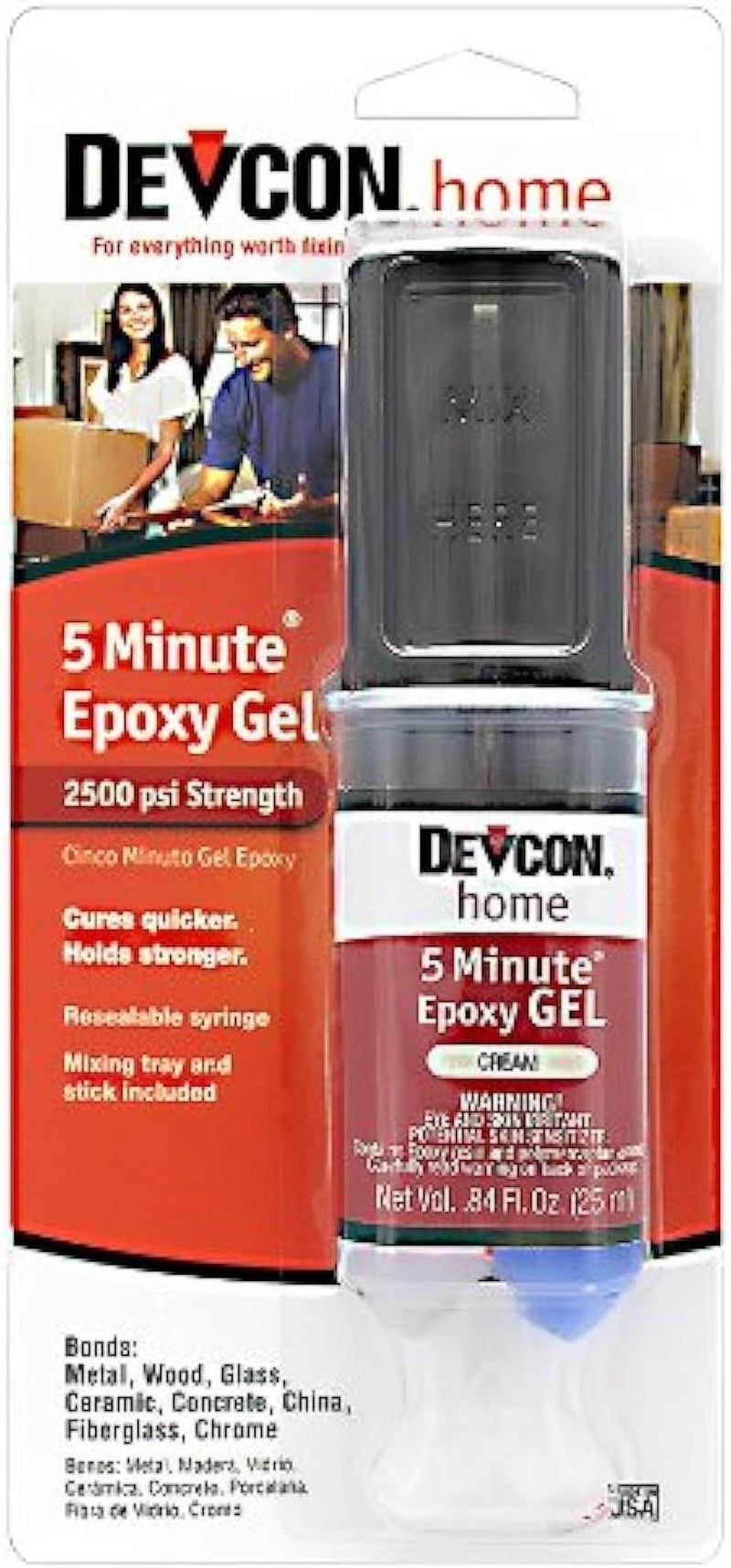 Devcon (21045-6PK) 5-Minute Epoxy Gel - 25 Ml Dev-Tube, (Pack of 6)