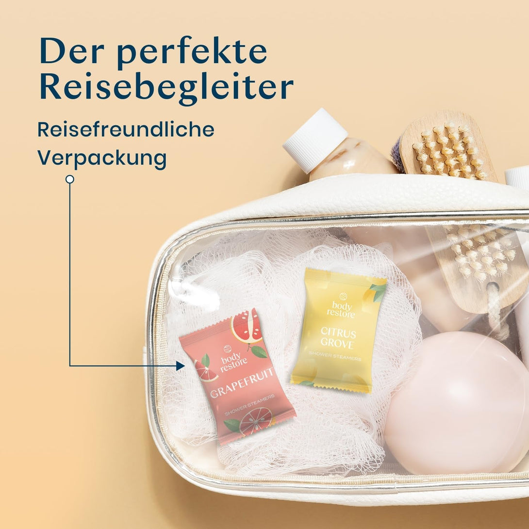 Body Restore Shower Steamers Aromatherapy 6 Pack - Gifts for Dad, Grandpa, Birthday Gift for Mom, Daughter, Son, Best Friend, Travel Essentials, Stress Relief, Self Care - Citrus