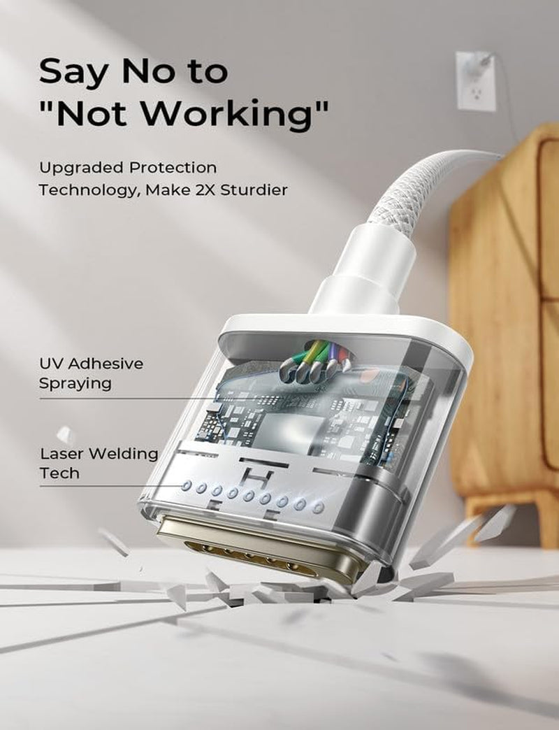 LISEN USB-C to Magnetic 3 Cable (6.6FT) for M4 Macbook Air Pro Charger, 140W Magnetic Safe 3 Cable for Macbook Air (15''/13'' M4 2025, M3 2024, M2 2023, M2 2022), Pro (16"/14" 2024/2023/2021)