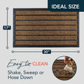 ubdyo Extra Durable Door Mat Outside Entrance (30" x 17", Bright Brown) 30" x 17" (Rectangular) Bright Brown