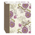 Magnetic Self-Stick 3-Ring Photo Album 100 Pages (50 Sheets), Berry Blossoms Design Large