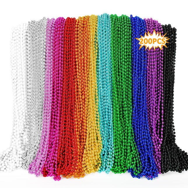 4Th of July Necklace, 200PCS Independence Day Beads Necklace Accessories, Fourth of July Red Blue Silver Bulk, Beads Bul