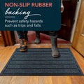 Ubdyo Extra Durable Door Mat - Dirt Trapping Outdoor Welcome Mats - Non-Slip Outdoor Indoor Entrance - Low Profile Front Doormat (30" X 17",