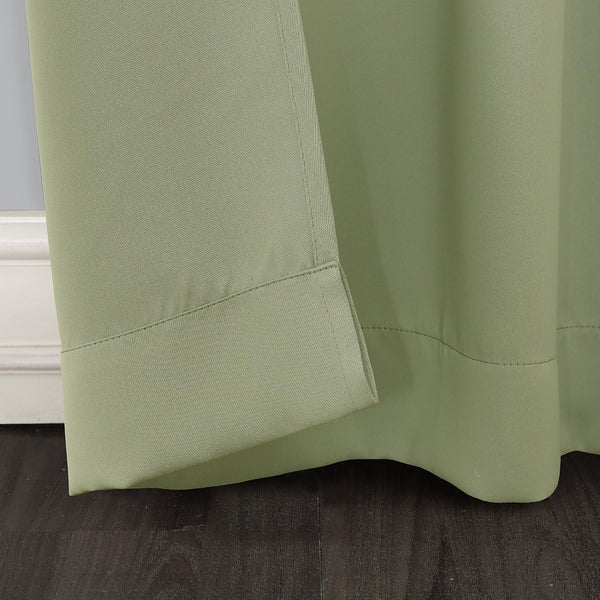 Sun Zero Easton Energy Saving Blackout Grommet Curtain Panel, 40" x 84", Sage Green 1 Sage Green 40"W x 84"L (Pack of 1)