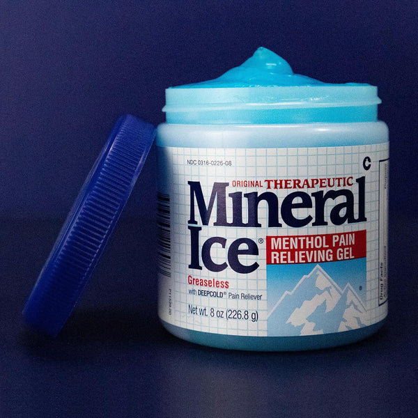 Mineral Ice Original Therapeutic Menthol Pain Relief Gel. Greaseless with "Deepcold" Pain Reliever. Provides Cooling & Penetrating Relief for