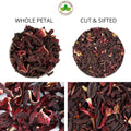 Hibiscus Tea 1LB (16Oz) 100% CERTIFIED Organic Hibiscus Flowers Herbal Tea (WHOLE PETALS), Caffeine Free in 1 lbs. Bulk Resealable BPA-free Bags