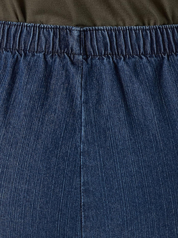Chic Classic Collection Women's Stretch Elastic Waist Pull-On Legging Pant 16 Petite Mid Shade Denim