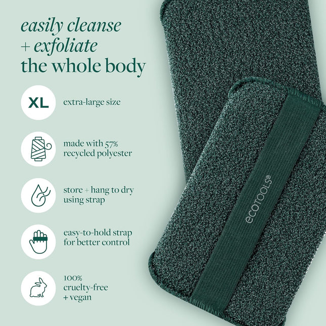 Ecotools XL Body Buffer, Exfoliating Body Scrubber, Large Sponge for Whole Body 