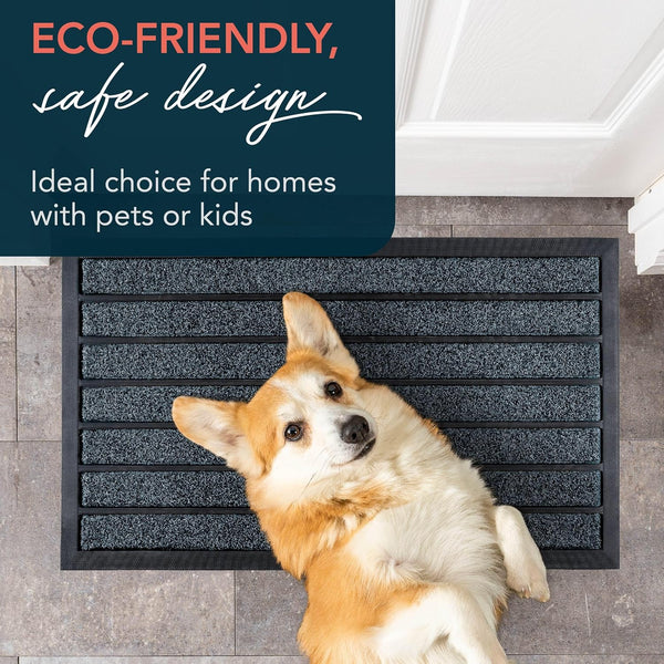 Ubdyo Extra Durable Door Mat - Dirt Trapping Outdoor Welcome Mats - Non-Slip Outdoor Indoor Entrance - Low Profile Front Doormat (30" X 17",