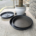 2 Pack of 26 inch Plant Saucer Round, 4.2" Depth Tray, Large Deep Plant Saucers for Pots, Heavy Duty Plastic Flower Plant Water Trays for Indoors