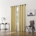 Sun Zero Cooper Thermal Insulated Energy Efficient Grommet Curtain Panel, 40" x 63", Flax Flax Gold 40"W x 63"L (Pack of 1)